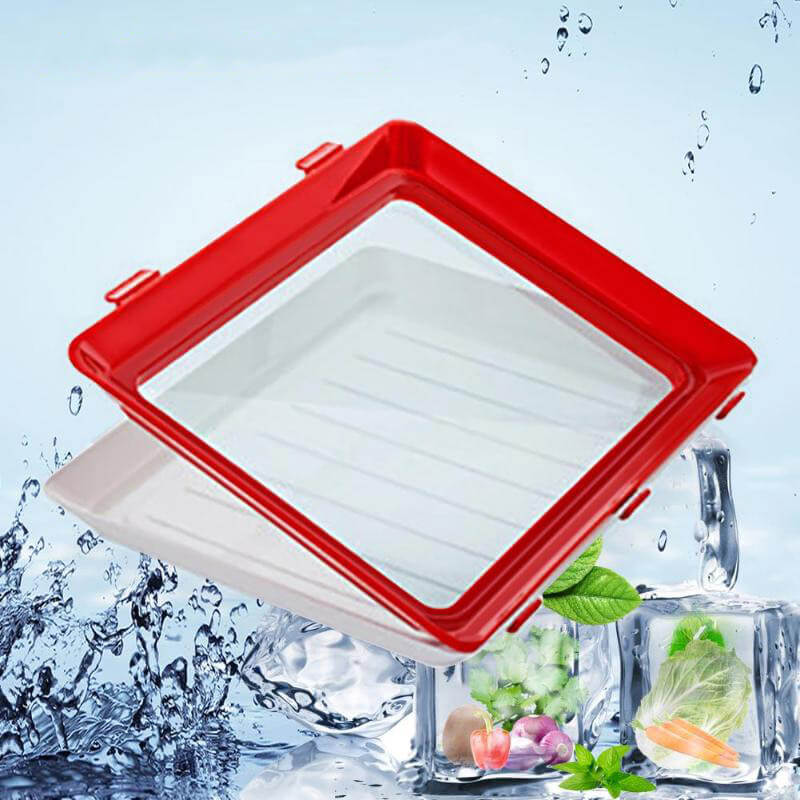  Food Preservation Tray,Stackable Food Tray, Creative Food  Preservation Tray, Red Reusable Tray, Multifunctional Dinner Plate with  Preservation Lid (Color : 3 Count (Pack of 3)) : Home & Kitchen