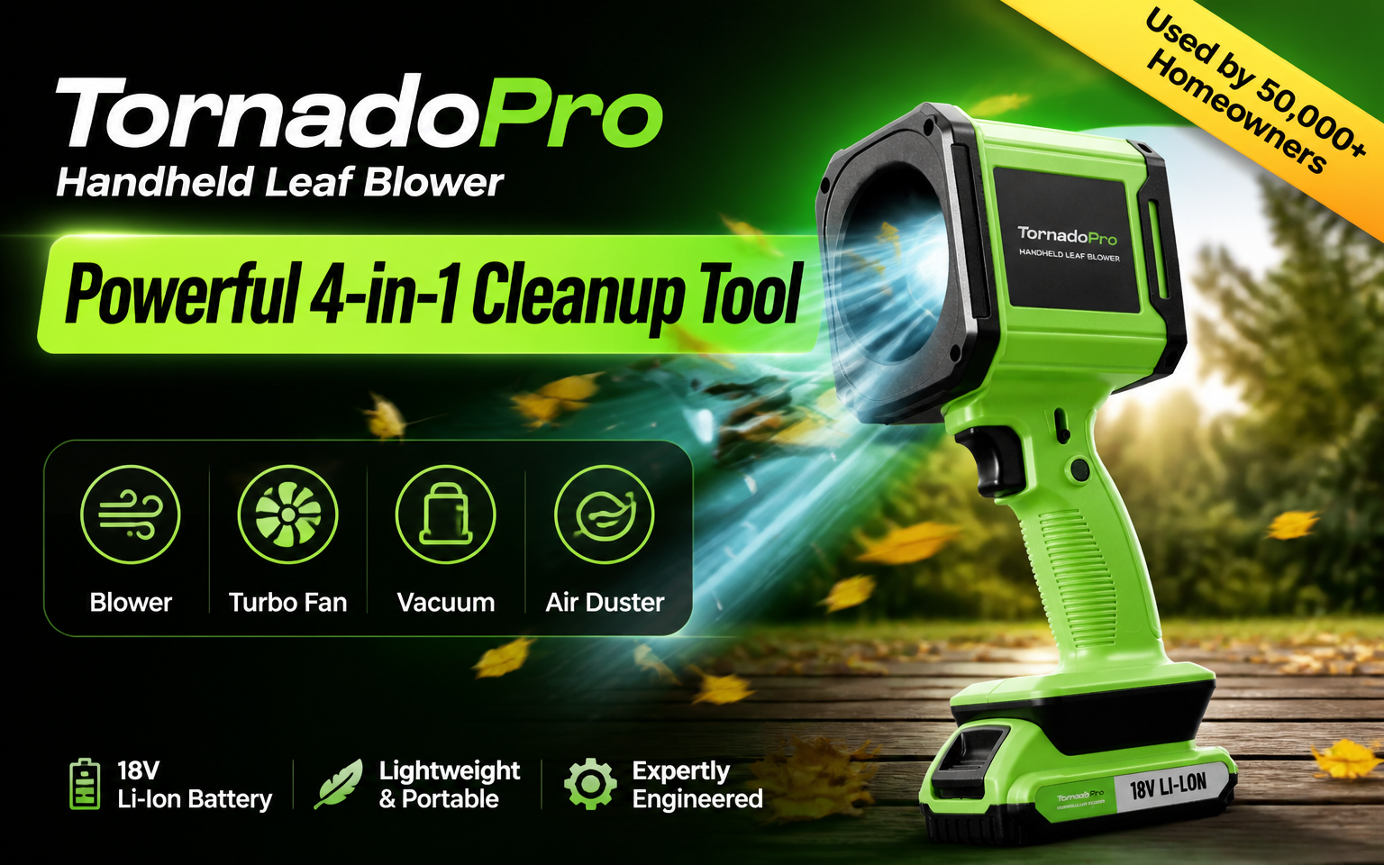 TornadoPro Handheld Leaf Blower