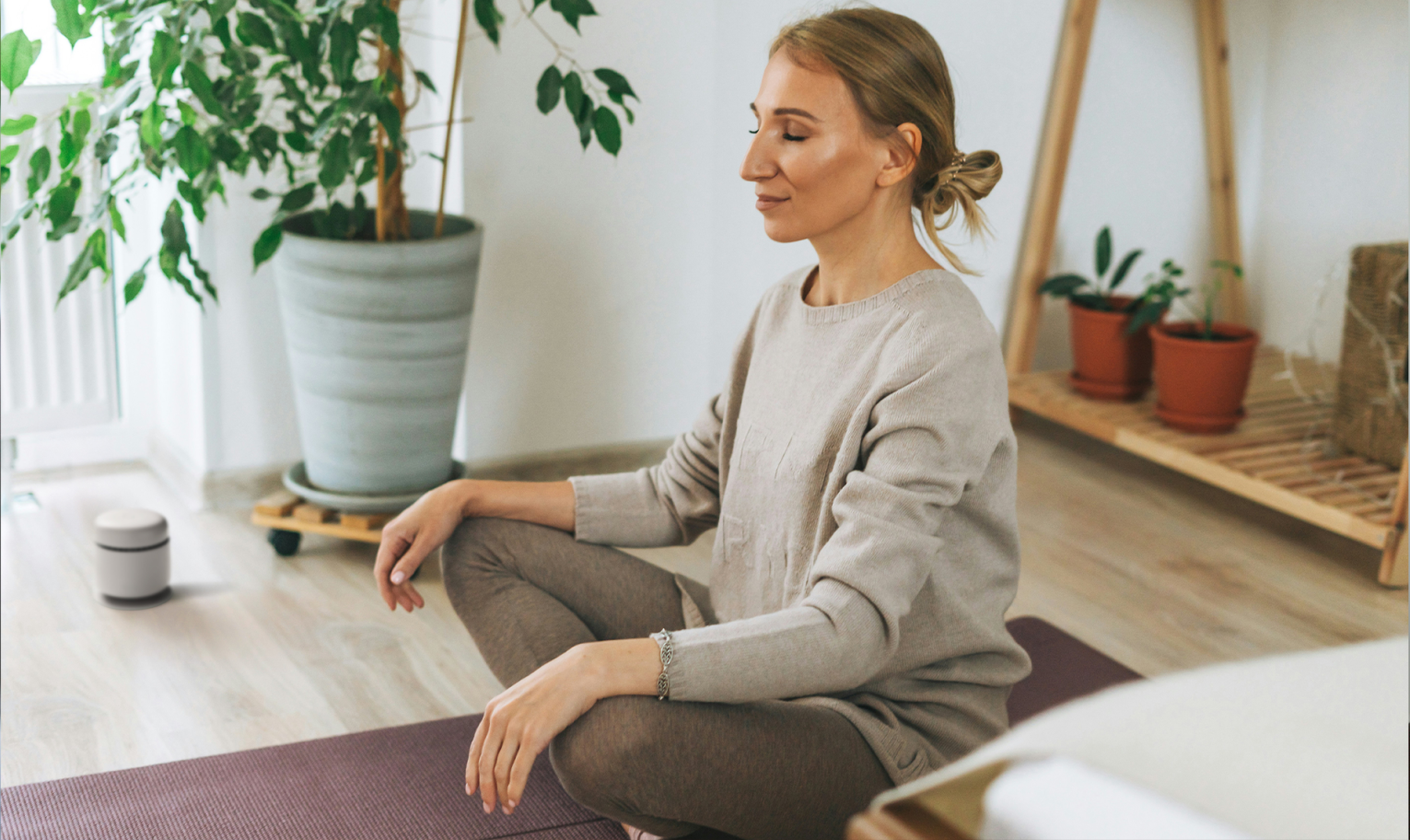 AromaAmplifier in use during a meditation session