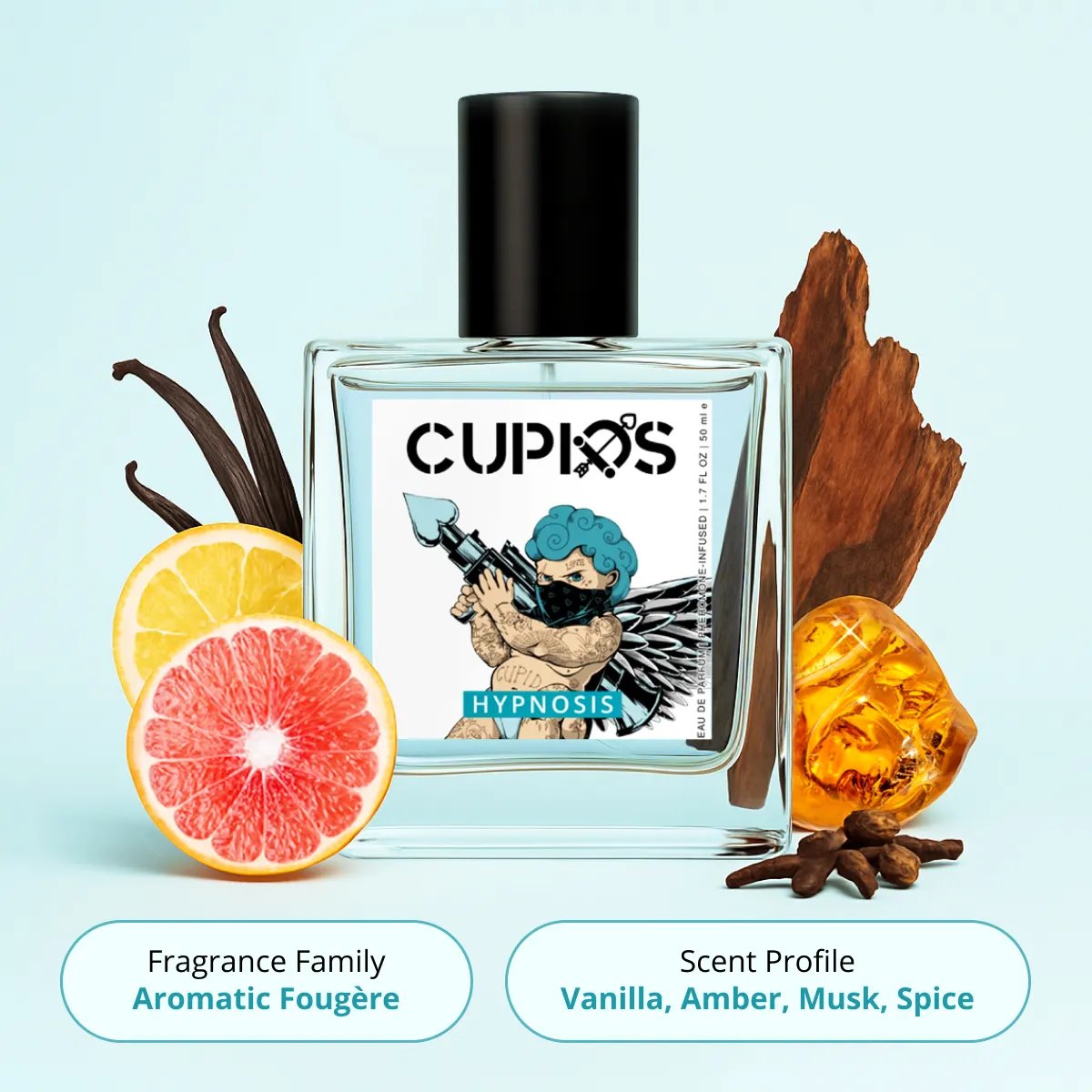 Cupids Hypnosis 2.0 bottle and packaging detail
