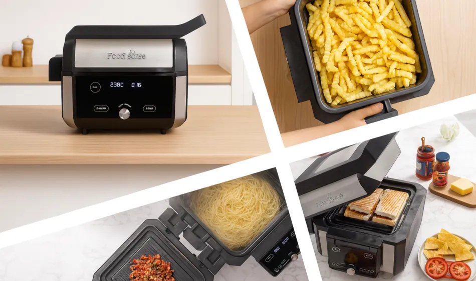 All Gourmax Pro components including main unit, trays, and probe