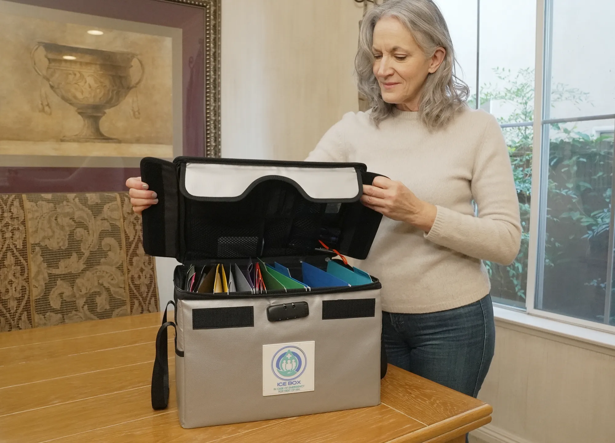 Person opening ICE Box at home