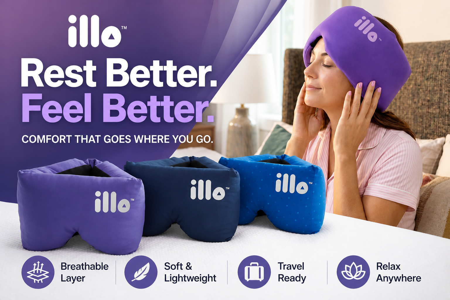 illo: Can One Cushion Really Replace Your Sleep Mask AND Your Travel Pillow?