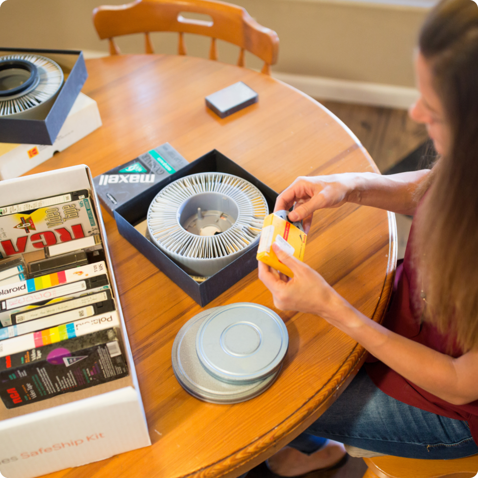 Old home movie transfer equipment being used to convert VHS tapes