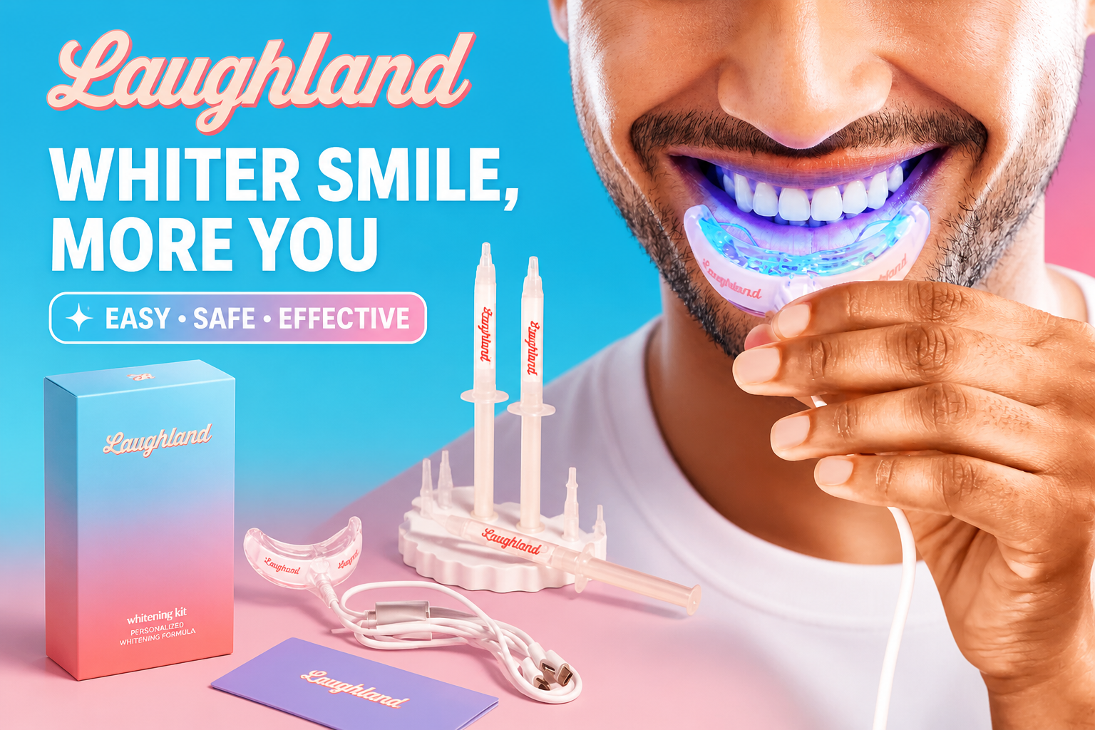 Laughland Review: Does This At-Home Kit Really Whiten Teeth 7+ Shades In 6 Days?