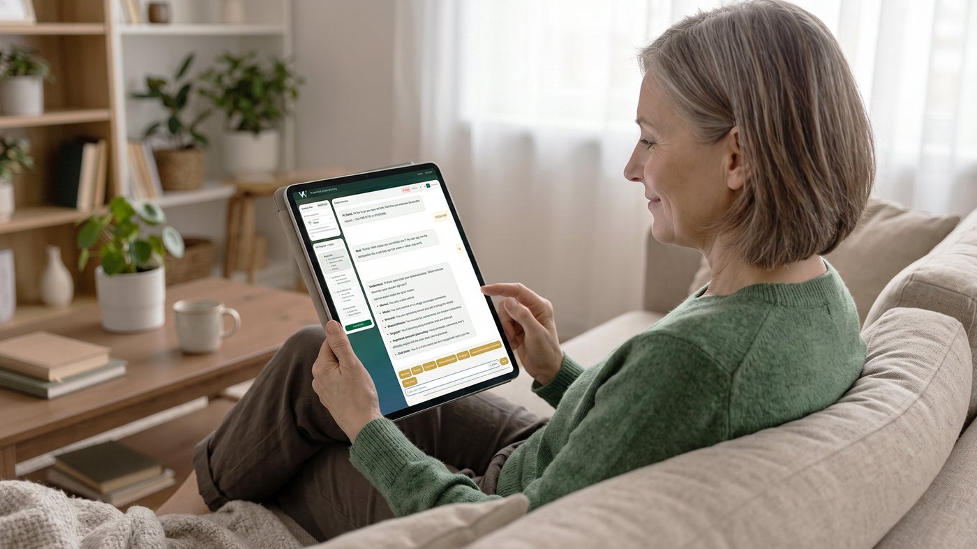 Person reviewing and editing their completed will document