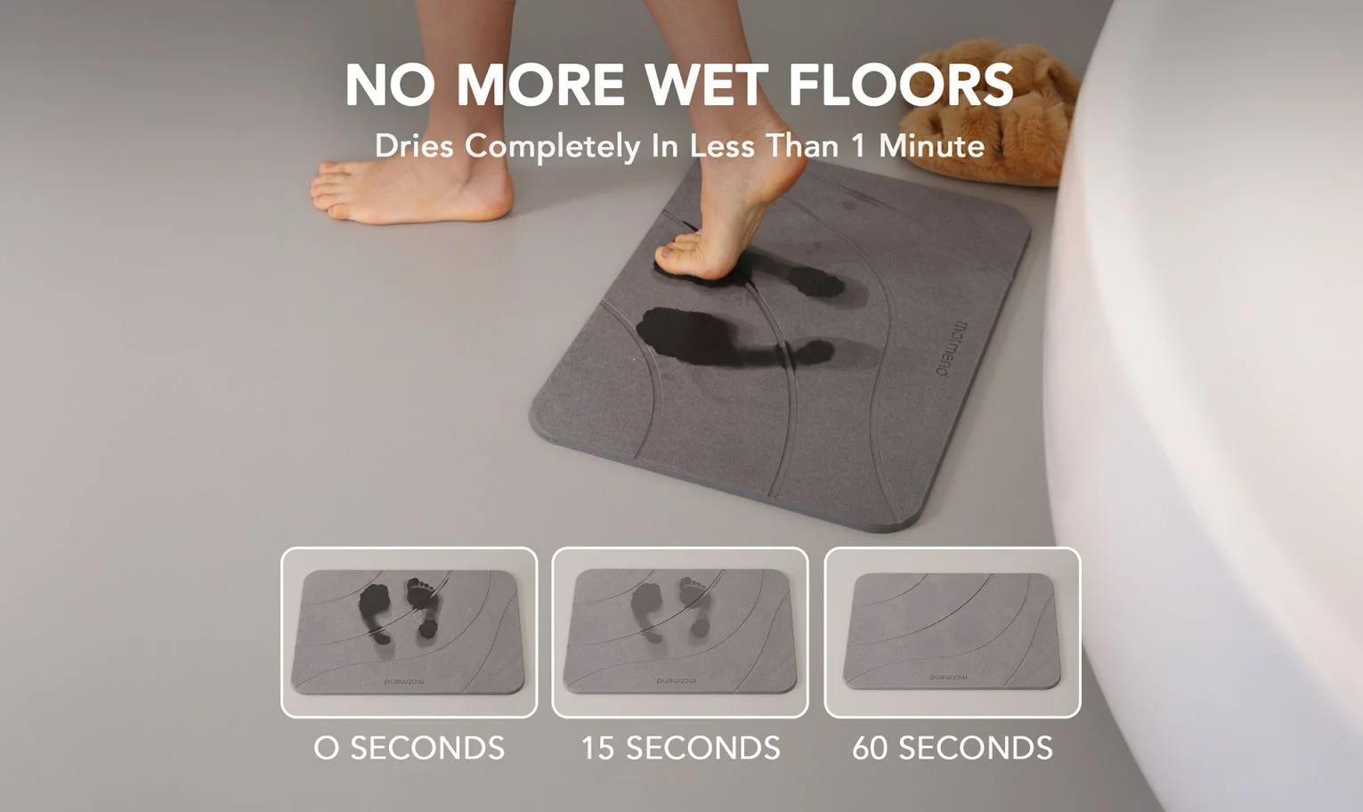 MatMend vs. A Regular Fabric Bath Mat
