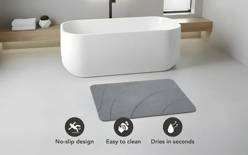 MatMend stone mat used in multiple home settings