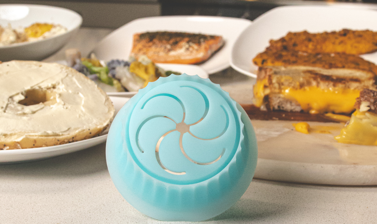 Close-up of Pacuzzi blue silicone top surface design