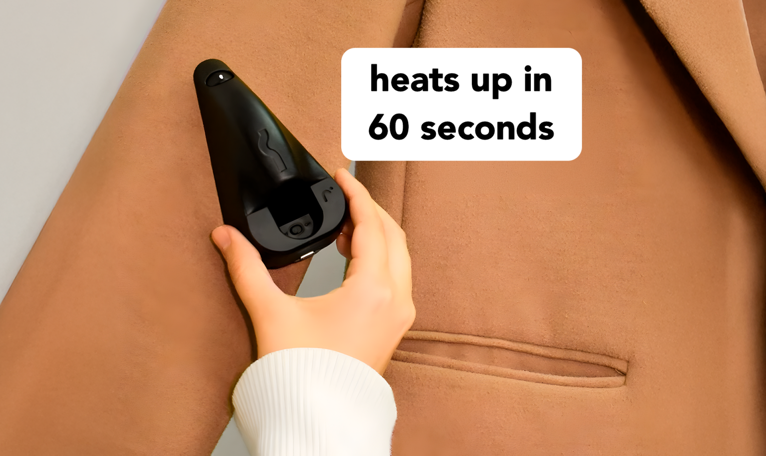 Ironing a brown jacket with riddiaPress