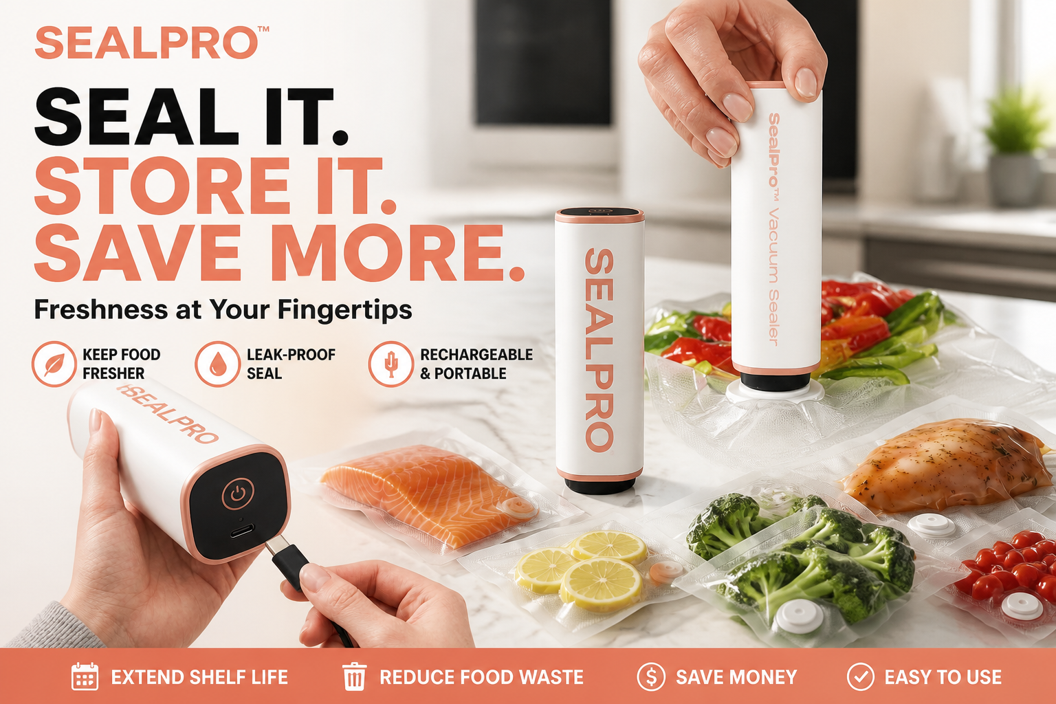 SealPro Review: Can A Pepper-Grinder-Sized Sealer Really Replace A Countertop Vacuum Sealer?