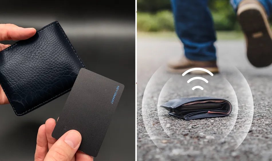 Person holding SmartCard and phone with tracking map