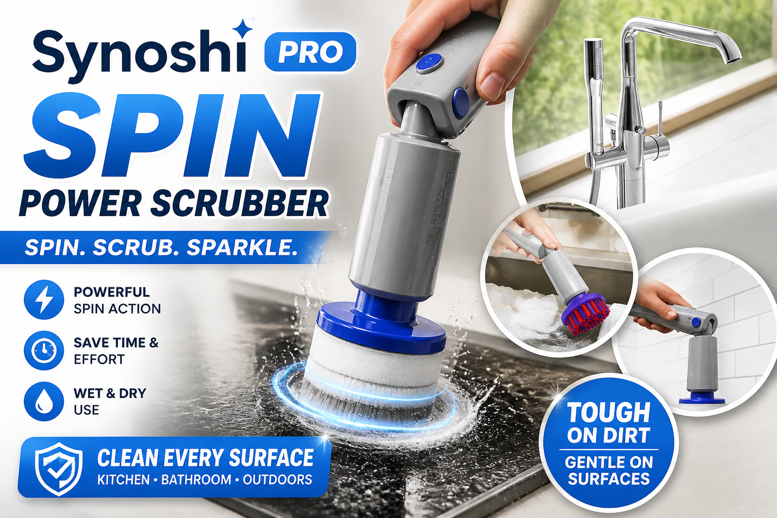 Synoshi Pro Spin Power Scrubber Review: Can It Really Clean Every Surface In Your Home?