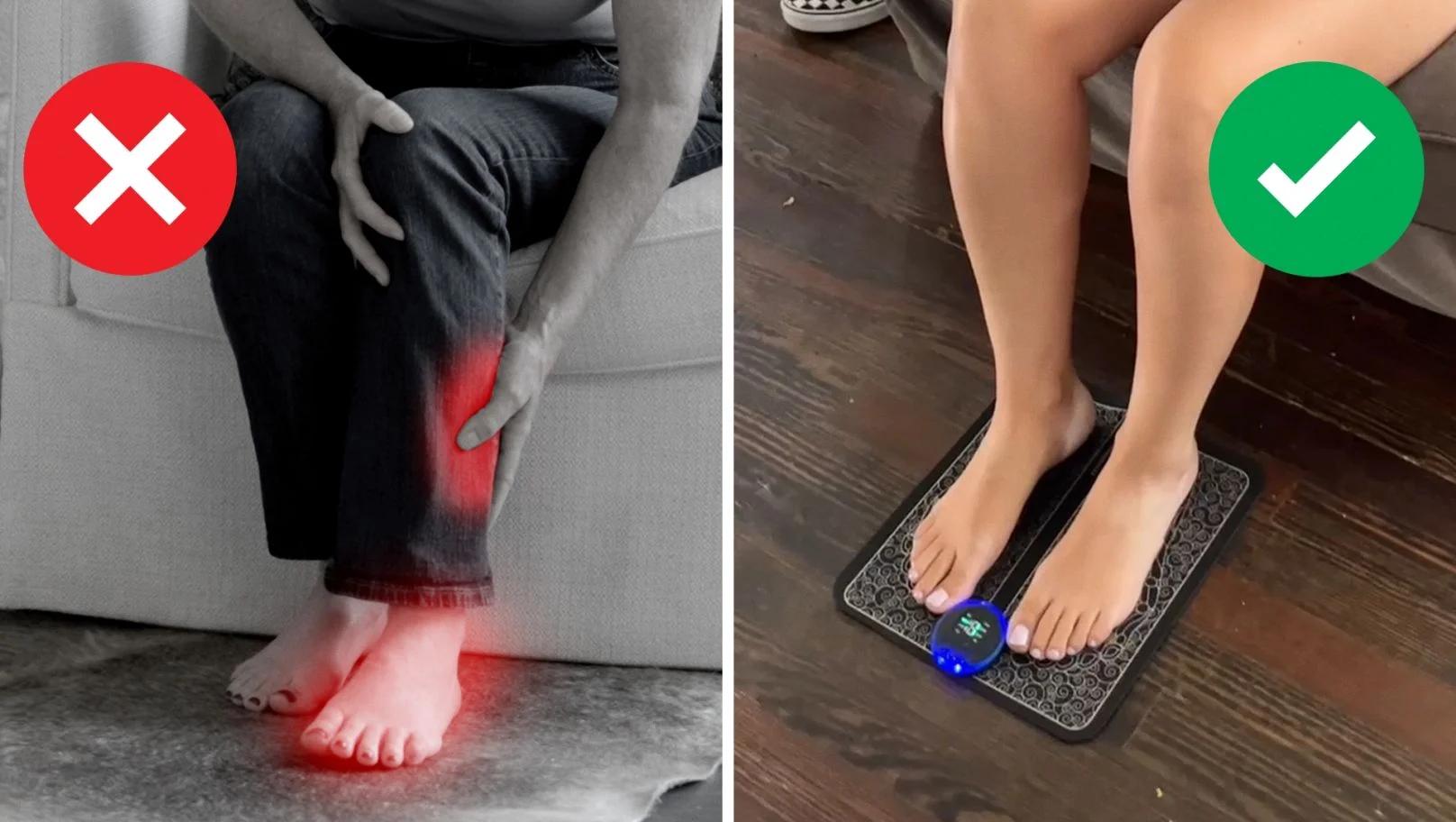 Comparison chart: leg pain vs. TheraFoot Pro use