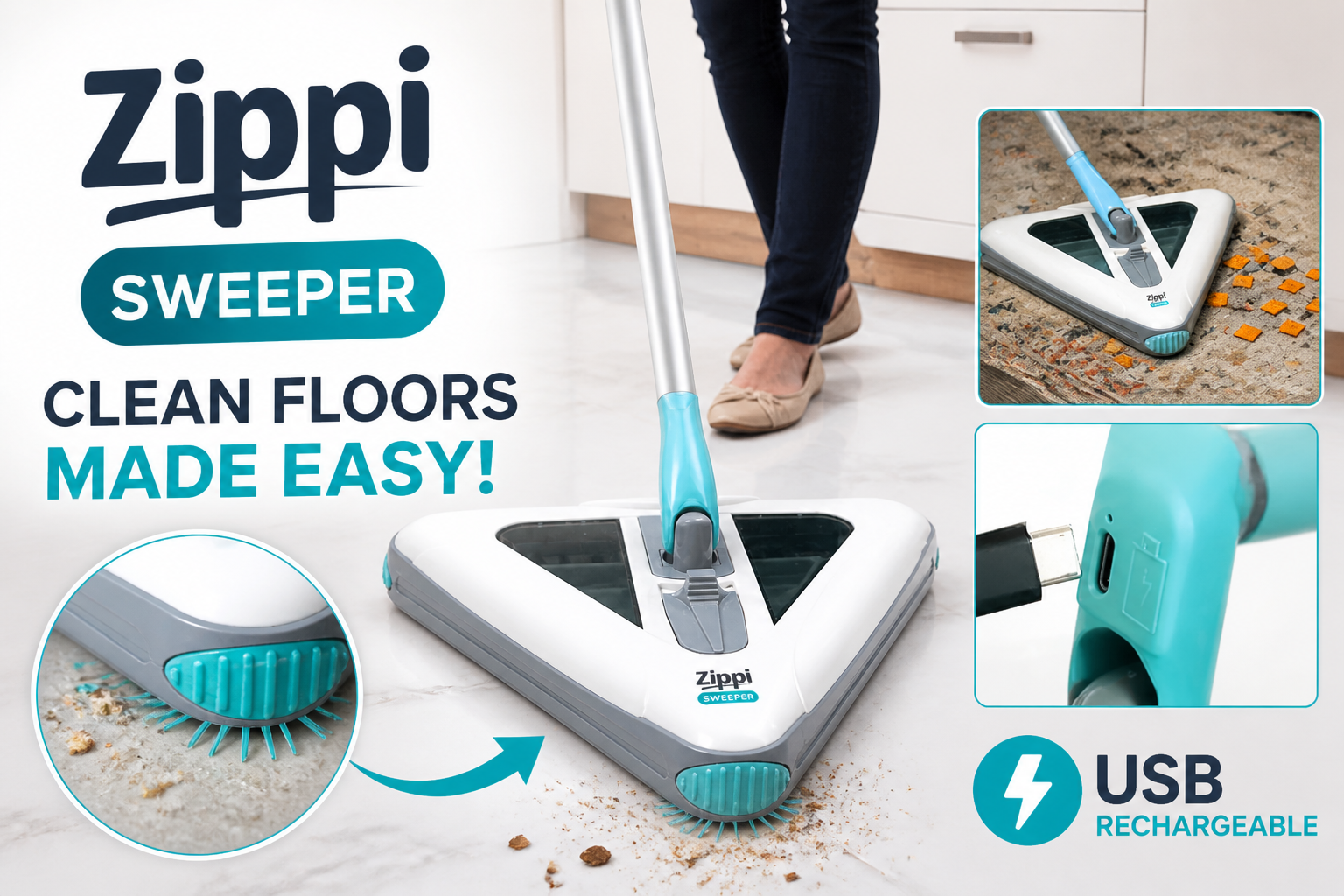 Zippi Sweeper: Does the Triangular, Cordless Sweeper Really Clean Corners Better Than a Vacuum?